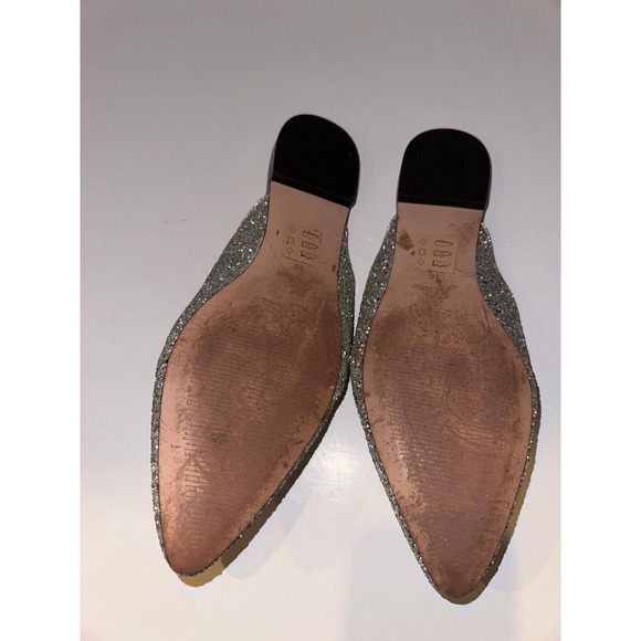 J. Crew Pointy Toe Mule In Silver Glitter Sparkle Slides Women's Size 10 K0036 - Picture 10 of 14